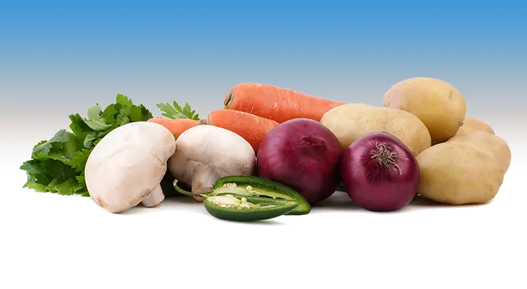 Patatas, setas y verduras